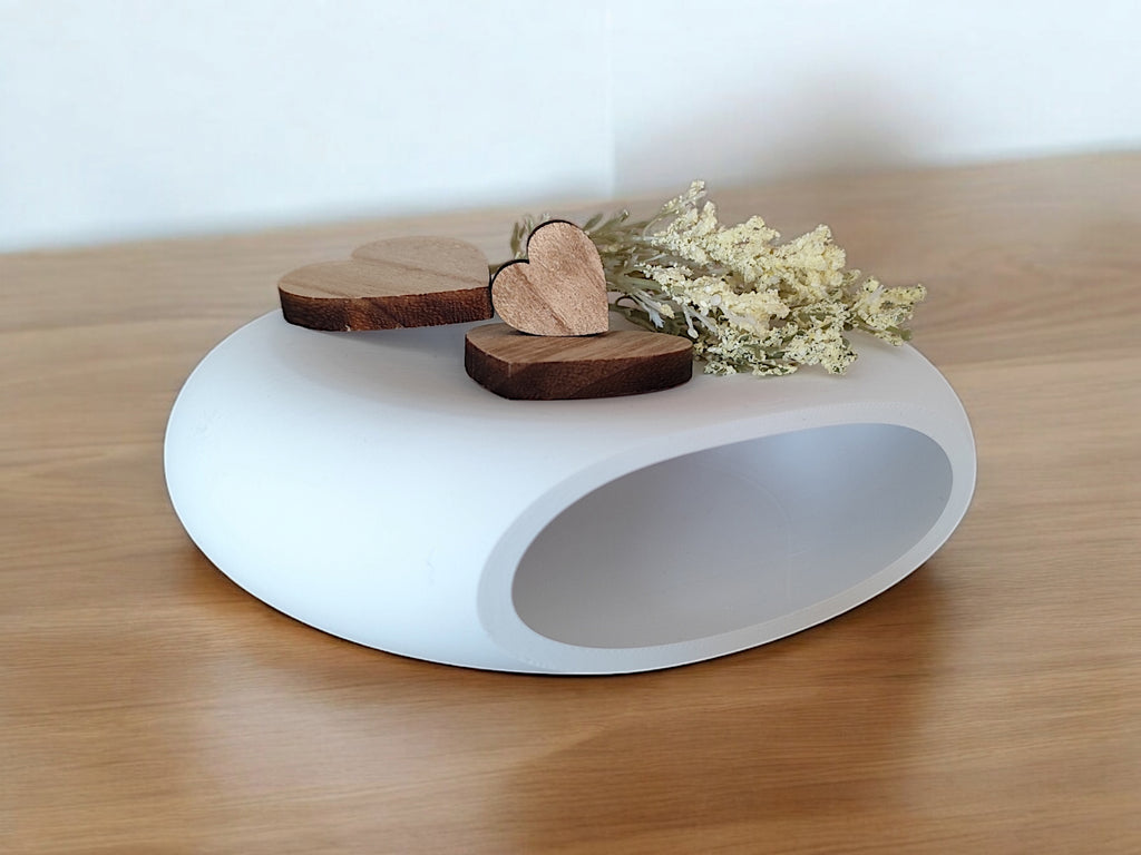 Modern Minimalist Riverstone model Key Holder - Tabletop Sculpture