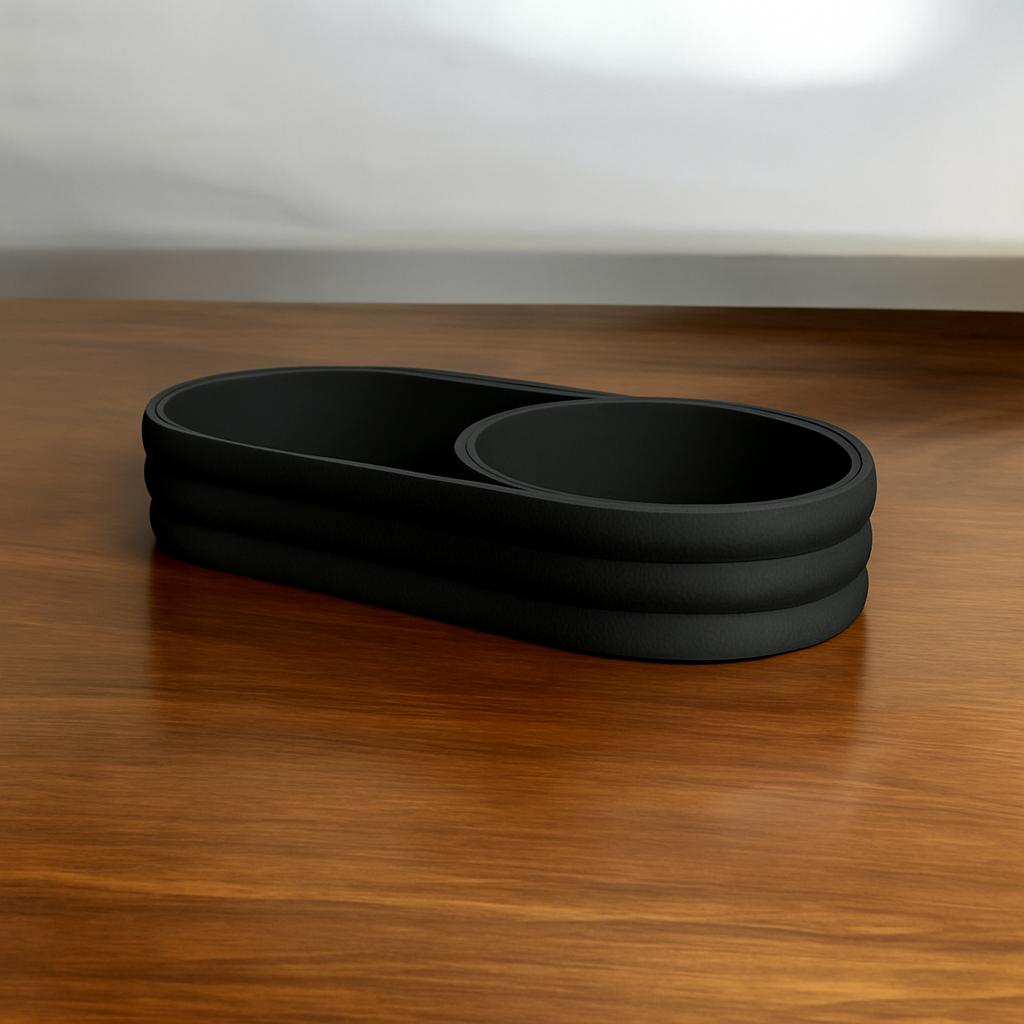 2 compartment desk organizer