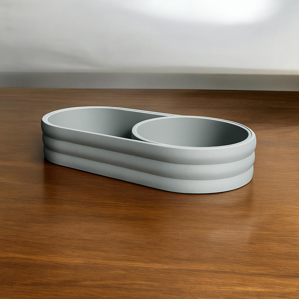 2 compartment desk organizer