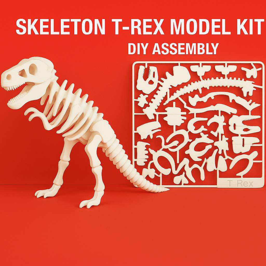 Skeleton T-Rex Model Kit – DIY Assembly - Dinosaur Puzzle Series - 🦖